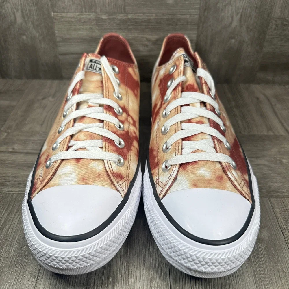 Converse Chuck Taylor All Star Mens 10.5 Tie Dye Orange Burgundy Canvas NEW